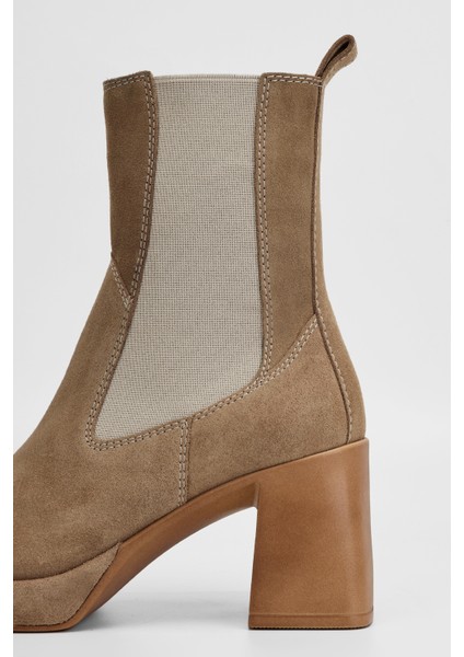 Kadın Bej Süet Hakiki Deri Casual Bot 957 40603 Bn Bot SK23/24 fırsatları