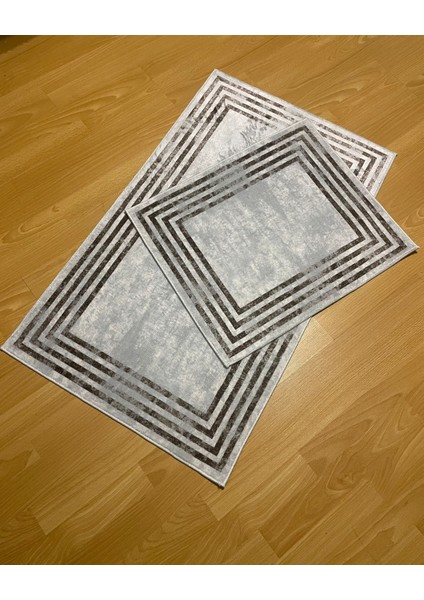 Yıkanabilir Kaymaz Pamuk Dokuma Taban Leke Tutmaz Çerçeveli Banyo Paspası 2 Li Klozet Takımı fiyatları