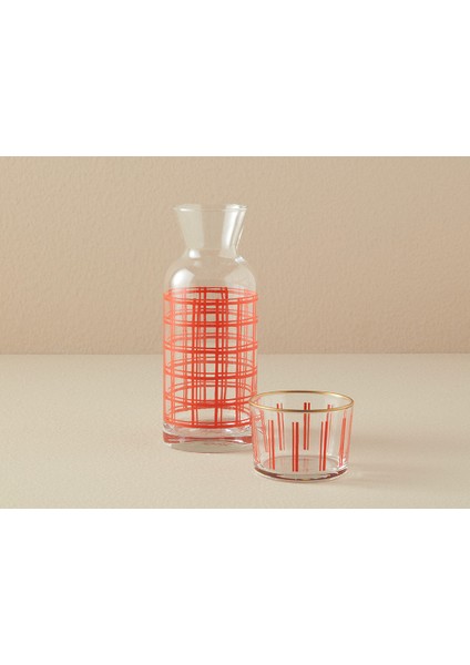 Modern Square Cam Başucu Sürahi 700 ml Terracotta modelleri