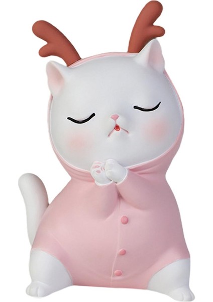 Sevimli Kedi Heykelcik Dekor Heykel Cupcake Yavru Kedi Heykeli Ofis Kapalı Pembe 8X9X13 cm (Yurt Dışından) fırsatları