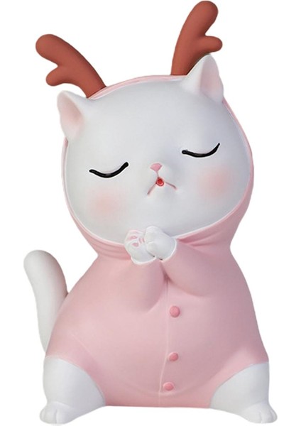 Sevimli Kedi Heykelcik Dekor Heykel Cupcake Yavru Kedi Heykeli Ofis Kapalı Pembe 8X9X13 cm (Yurt Dışından) indirimleri