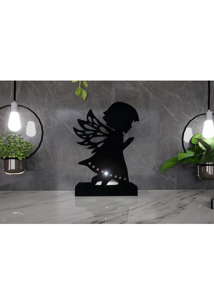 Yılbaşı Model-6 Tekli Metal Mumluk - Siyah