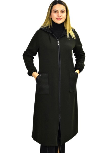 Kadın Kapüşonlu Kışlık Cepli Fermuarlı Kap Tunik BGL-ST03271 modelleri