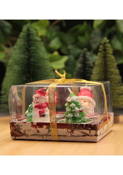Yılbaşı Noel 4'lü Mum Seti Merry Christmas - 4 ADET MUM SETİ modelleri
