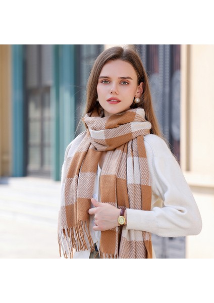 Eşarp Kadın Kış Yeni Çok Yönlü Kıdemli Uzun Suni Kaşmir Sıcak Kalınlaşmış Şal Duygusu (Yurt Dışından) indirimleri