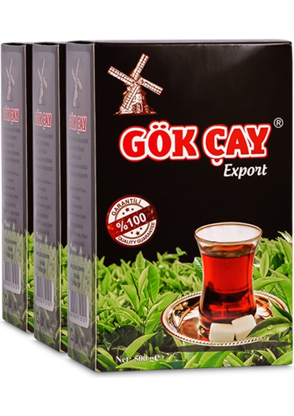 Kutu Export Klasik Siyah 500 gr 3'lü