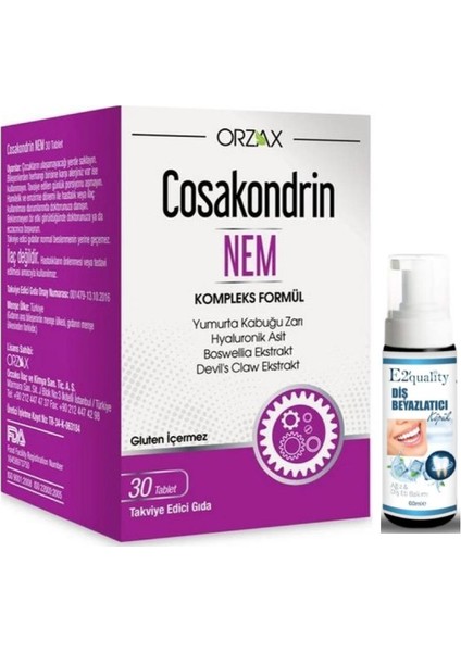 Ocean Orzax Cosakondrin Nem 30tablet - Diş Beyazlatıcı Köpük