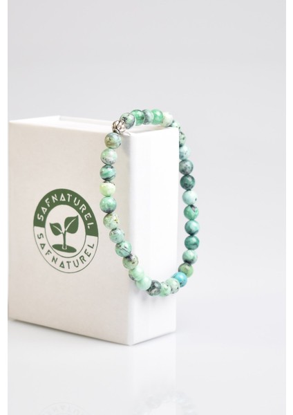 Sertifikalı Krizopras Doğal Taş Bileklik 6 mm fiyatları