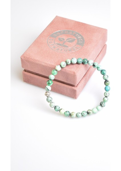 Sertifikalı Krizopras Doğal Taş Bileklik 6 mm modelleri