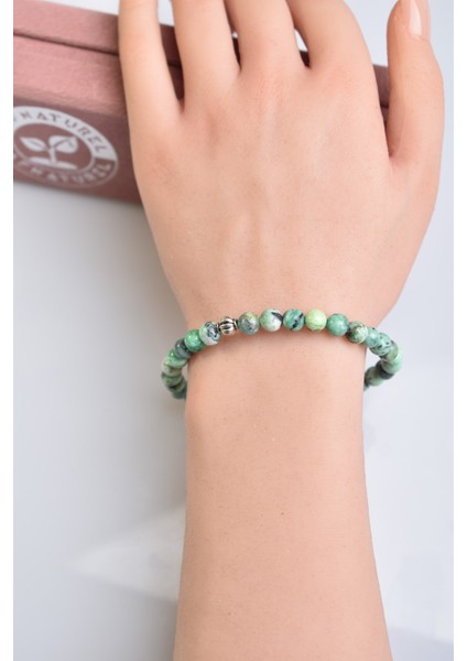 Sertifikalı Krizopras Doğal Taş Bileklik 6 mm fırsatları