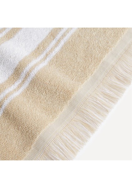 %100 Pamuk Bej Büyük Boy Banyo Havlusu 100X150