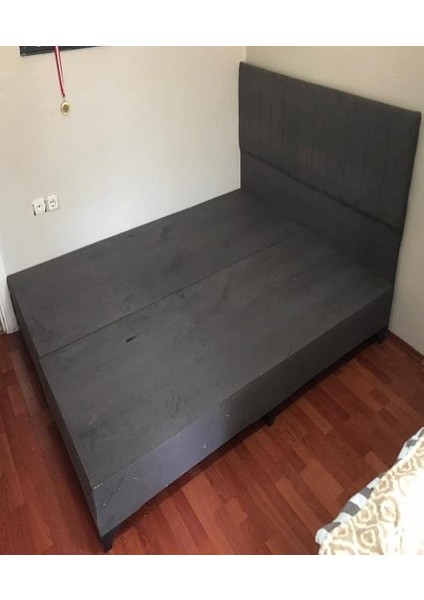 Baza Başlık Çift Kişilik 160X200 Sandıksız Kör Tay Tüyü Kumaş Suntalam El Yapım