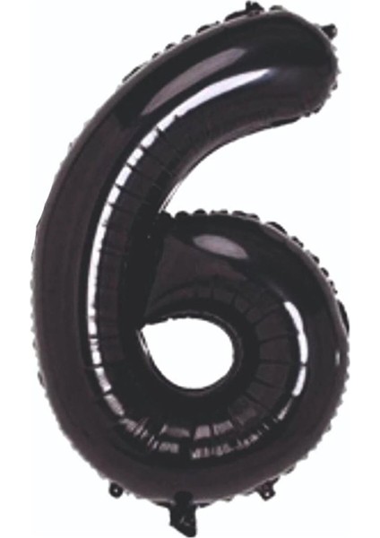 Folyo Balon Rakam Helyum Balon 100 cm Siyah