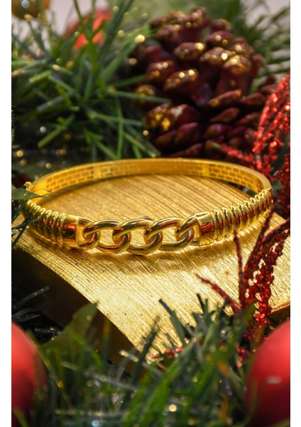 Örgü Motifli Kelepçe 22 Ayar A069418