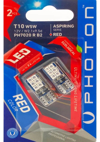 T10 Kırmızı Blister PH7020 R B2