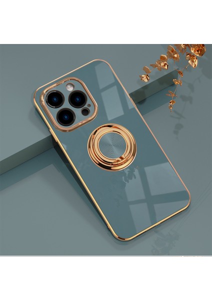 Iphone 15 Zil Standlı Elektrolizle Telefon Kılıfı (Yurt Dışından)