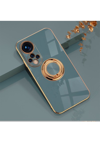 Huawei Honor 60 Pro Zil Standlı Elektrolizle Telefon Kılıfı (Yurt Dışından)