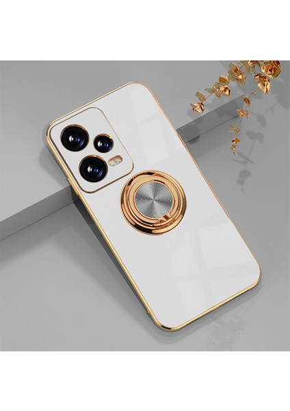 Xiaomi Poco X5 Pro 5g Elektrolizle Telefon Kılıfı ve Halka Standı (Yurt Dışından)