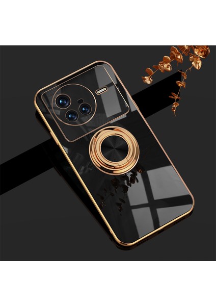 Vivo X80 Halka Standlı Elektrolizle Telefon Kılıfı (Yurt Dışından)