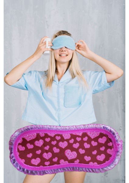 Pembecin Uyku Göz Bandı Maskesi Gözlük Maske Bant Eye Mask Koyu Pembe (1Adet) fiyatları