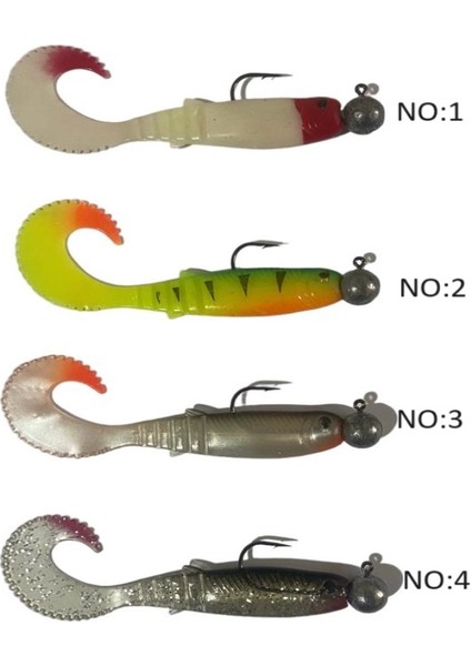 Hazır Zokalı Orak Kuyruk Silikon Yem 10CM 13GR