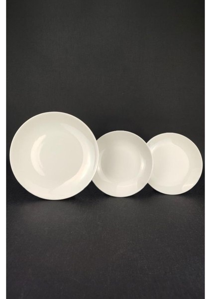 Deniz Form 18 Parça 6 Kişilik Porselen Yemek Takımı Krem - TL4037058 - TL4037010 - TL4034835 C320.225