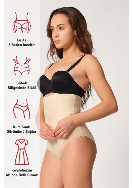 Ten Emay 2945 Tül Karyokalı Slip Lazer Korse