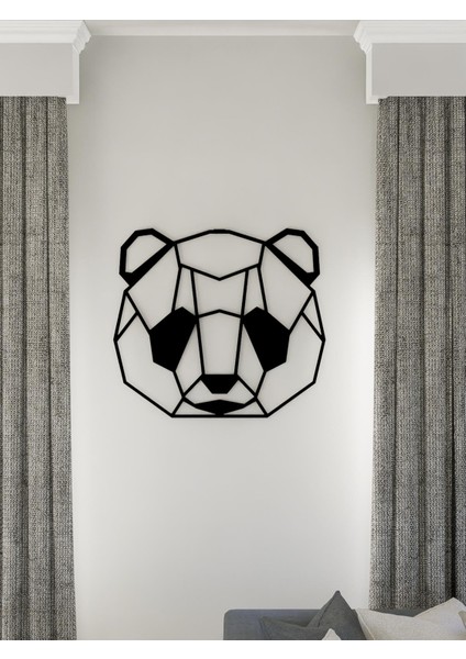 Panda Metal Duvar Panosu - Siyah