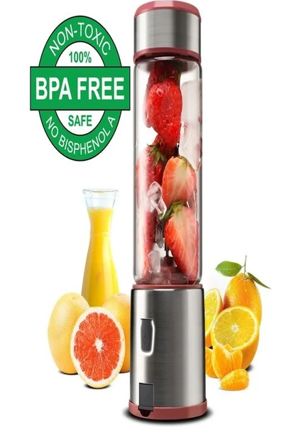 Şarjlı 450 ml 6 Bıçaklı Paslanmaz Çelik Buz Kırabilen Kişisel Blender Smoothie Blender Shakentake