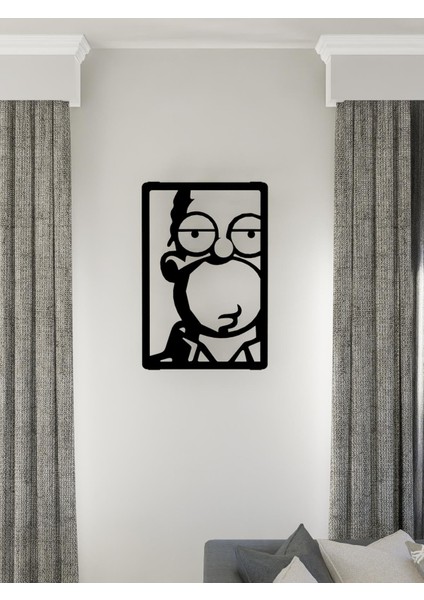 Homer Metal Duvar Tablosu - Siyah