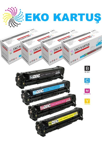 Hp Color Laserjet Pro Mfp M478FDN Çipli 4 Renk Takım Muadil Toneri