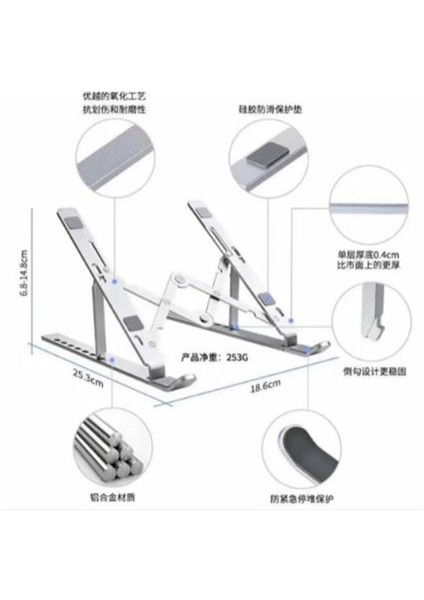 10-15.6 TABLET+LAPTOP STANDI (METAL+AYARLANABİLİR) fiyatları