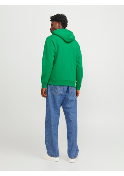 Kabartma Baskili Kapüsonlu Sweatshirt - Star modelleri