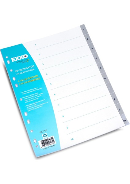 TS 110 PP Seperatör 1-10 Rakam