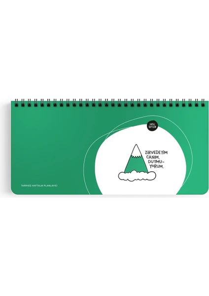 Keskin Color Hisli Şeyler 13x27 Stickerli Tarihsiz Haftalık Planner - Zirvedeyim Canım Duymuyorum