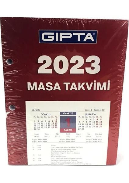 365-Gtb Blok Masa Takvimi 10 x 13 cm 372 Yaprak