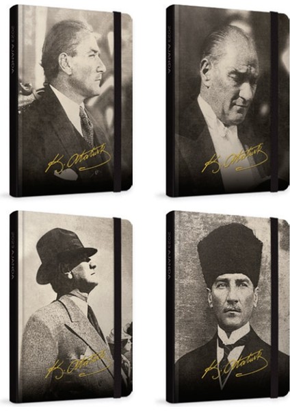 145-AKK Atatürk Haftalık Ajanda 9x14 Cm Sert Kapak