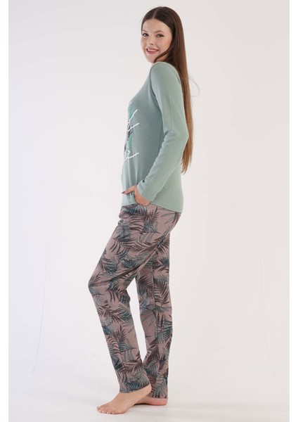 Pamuklu Kadın Interlok Pijama Takım