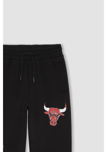 Erkek Çocuk NBA Chicago Bulls Jogger Eşofman Altı Beli Bağcıklı Lastikli Paça Cepli Kalın B4910A823WN