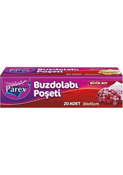 15'li Buzdolabı Poşeti Büyük Boy 30 x 45 cm