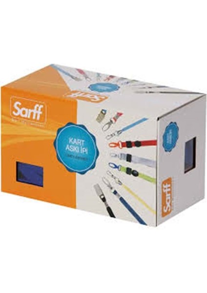 Metal Klipsli Yaka Kartı Askı İpi 50 Adet - Kırmızı