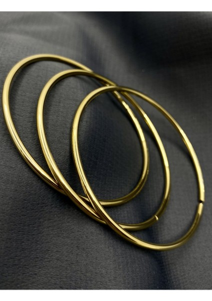 Gold Renk Çelik 3'lü Ajda Bileklik