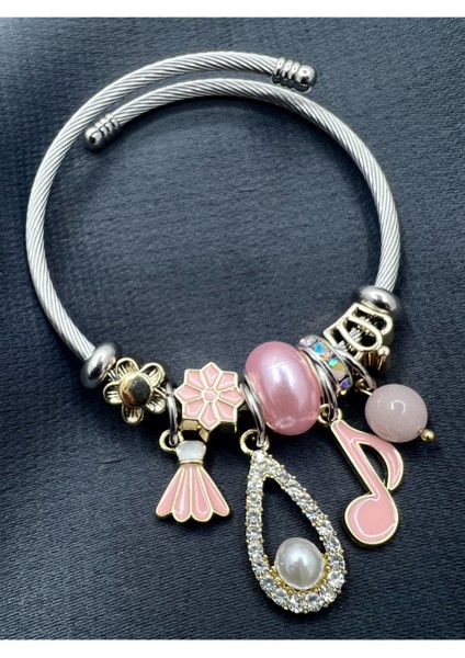 Gümüş Renk Çelik Pandora Bileklik