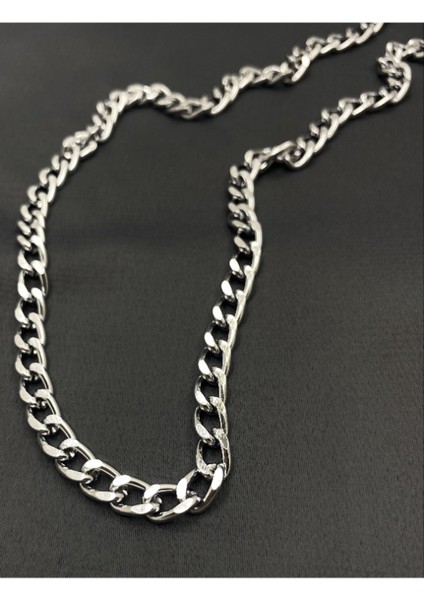 Gümüş Renk Kalın Zincir Kolye