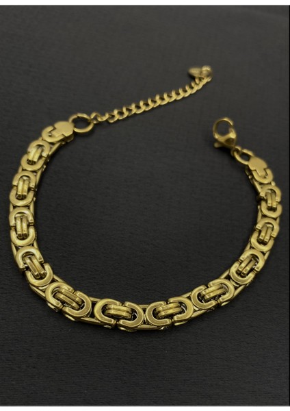 Gold Renk Çelik Çelik Bileklik