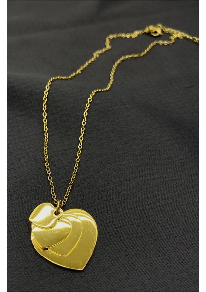 Gold Renk Kalpli Çelik Kolye