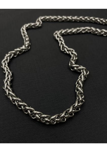 Gümüş Renk Erkek Kral Çelik Kolye