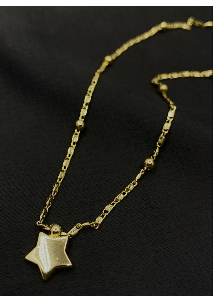 Gold Renk Yıldız Figürlü Kolye