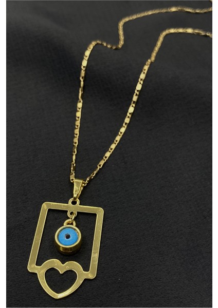 Gold Renk Renkli Figürlü Zirkon Kolye