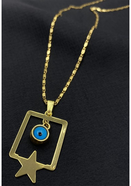 Gold Renk Renkli Figürlü Zirkon Kolye